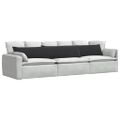 vidaXL Vankúše na pohovku 2 pcs Čierna 200 x 40 cm Kordúrová tkanina