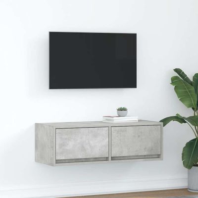 vidaXL TV skrinka betónovosivá 80x31x25,5 cm spracované drevo