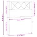 vidaXL Kovové náhradné čelo postele čierne 80 cm