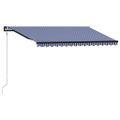 vidaXL Automaticky zaťahovacia markíza 400x300 cm modrá a biela