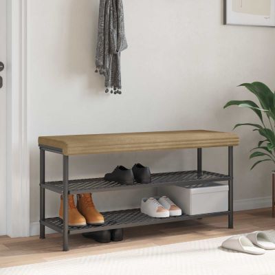 vidaXL Vankúš na lavičku Pl plush kord Sivohnedá Hĺbka 35 cm