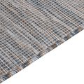 vidaXL Vonkajší koberec s plochým tkaním 100x200 cm hnedý a modrý