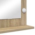 vidaXL Toaletné zrkadlo Sonoma dub 60 x 45 x 18 cm Obdĺžnikový