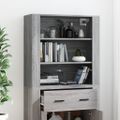 vidaXL Vysoká skrinka sivý dub sonoma spracované drevo
