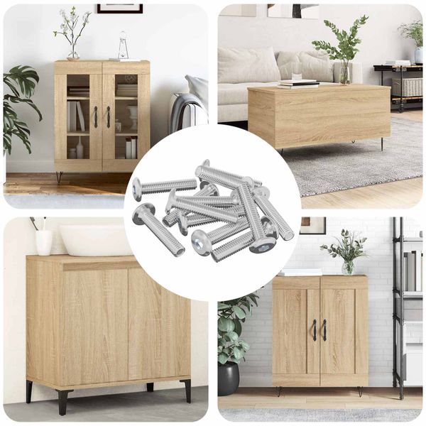 vidaXL Zámková skrutka Jednofarebný 2647 pcs Strieborná Oceľ