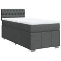 vidaXL Posteľný rám boxsping s matracom tmavosivý 80x200 cm látka