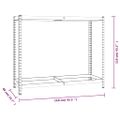 vidaXL 2-posch. stojany na pneumatiky 3ks strieborné 110x40x110cm oceľ