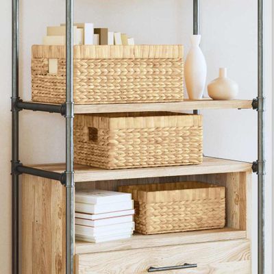 vidaXL Úložné košíky 3 pcs Prírodná Vodný hyacint