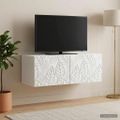 vidaXL Nástenná TV skrinka 78,5 x 31 cm Biela Kompozitné drevo
