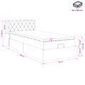 vidaXL Polohovací postel s matrací Tmavosivá 90 x 190 cm Zamat