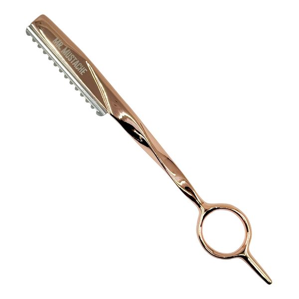 Efilačná britva na zrezávanie vlasov MR. MUSTACHE Styling razor Rose gold