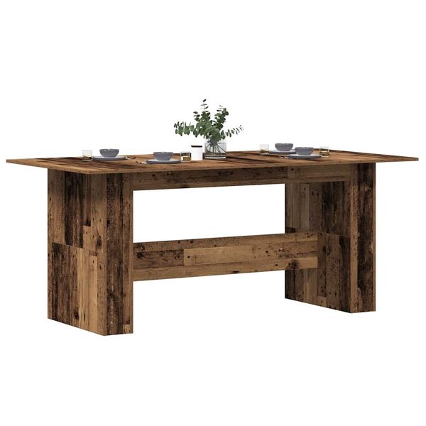 vidaXL Jedálenský stôl, staré drevo 180x90x76 cm, kompozitné drevo