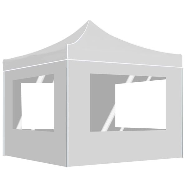 vidaXL Profesionálny skladací stan+steny, hliník 3x3 m, biely