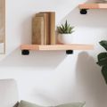 vidaXL Nástenná polica 40x30x(2-4) cm neošetrený dubový masív