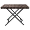 vidaXL Skladací stôl hnedý 45x35x32 cm polyratan