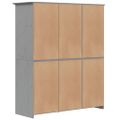vidaXL Šatník BODO sivý 146x53,5x173 cm masívna borovica