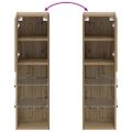 vidaXL TV skrinky s LED svetlami 2 ks dub artisan 30,5x30x102 cm