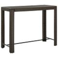 vidaXL 7-dielna vonkajšia barová súprava s opierkou polyratanová hnedá