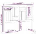 vidaXL Čelo postele sivé 155,5x4x100 cm masívna borovica