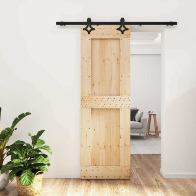 vidaXL Posuvné dvere Prírodná a čierna 70 x 210 cm