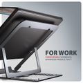 AXAGON STND-LAG hliníkový stojan na notebook 10"-17.3" nastavitelná výška, šedý Stojan, notebooky 10"–17.3", 8 poloh, výška 91–150 mm, hliník, protiskluzový, nosnost 20 kg, šedý