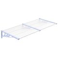 vidaXL Vchodová strieška, sivá a priehľadná 199x90 cm polykarbonát
