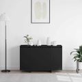vidaXL Servírovacia skriňa Čierna 120 x 41 x 75 cm Kompozitné drevo