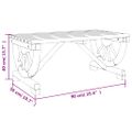 vidaXL Záhradný konferenčný stolík 90x50x40 cm jedľový masív