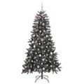vidaXL Umelý vianočný stromček Zelená 180 cm PVC, plast a oceľ