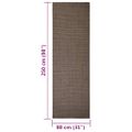 vidaXL Koberec prírodný sisal 80x250 cm hnedý