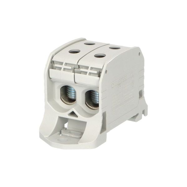 Svorka univerzálna RKA 50 1/4 L G, 150A, 1pól. (4x vstup), AL/CU, sivá, na DIN/na panel