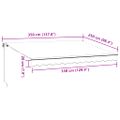vidaXL Ručne zaťahovacia markíza vínová 350x250 cm