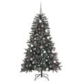 vidaXL Umelý vianočný stromček Zelená 180 cm PVC, plast a oceľ