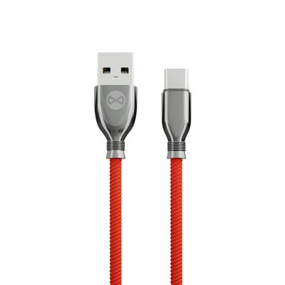 Kábel Forever Tornado USB - USB-C 1,0 m 3A červený