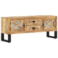 vidaXL TV skrinka 110x30x45 cm surové mangovníkové drevo