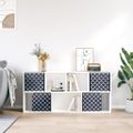vidaXL skladacie úložné boxy 4 ks Modrá 32x32x32 cm Netkaná textília