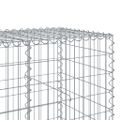 vidaXL Gabiónový kôš s krytom 600x100x100 cm pozinkované železo