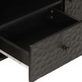 vidaXL TV skrinka, čierna 105x33x46 cm, mangový masív
