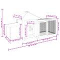 vidaXL Kurín pre hydinu s hniezdom, mokka 190x72x102 cm, jedľový masív
