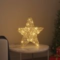 vidaXL 3D hviezda 50 LED Teplá biela 55 x 52.5 x 9 cm PET