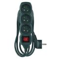 Predlžovací kábel EMOS P1312Z s vypínačom 2 m, 3 zásuvky, zelený, 1 mm2