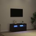 vidaXL TV skrinka 90 x 35 x 40 cm Čierny dub Kompozitné drevo