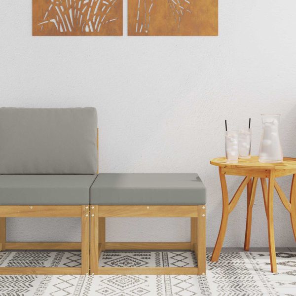 vidaXL Outdoor Hocker Pevné akáciové drevo Biela