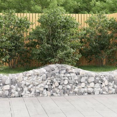 vidaXL Oblúkový gabionový kôš 15 ks 200x50x40/60 cm pozinkované železo