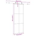vidaXL Posuvné dvere s kovaním čierne 76x205 cm ESG sklo