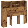 vidaXL Skrinka na čelo postele staré drevo 120x19x103,5 cm komp. drevo