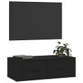 vidaXL Závesná TV skrinka čierna 80x36x25 cm spracované drevo
