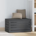 vidaXL Úložný box sivý 59,5x36,5x33 cm masívna borovica