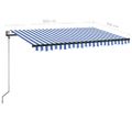vidaXL Automaticky zaťahovacia markíza 400x350 cm modrá a biela