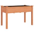 vidaXL Kvetináč s kolieskami a vložkou hnedý 118x59x80cm jedľový masív